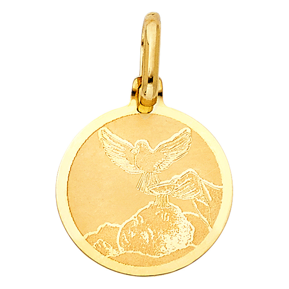 14K Yellow Gold Baptism Pendant