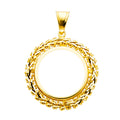 14K Yellow Gold 2.5 Pesos Bola Pendant