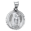 14K White Gold Our Lady Of Guadalupe Pendant