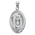 14K White Gold Our Lady Of Guadalupe Pendant