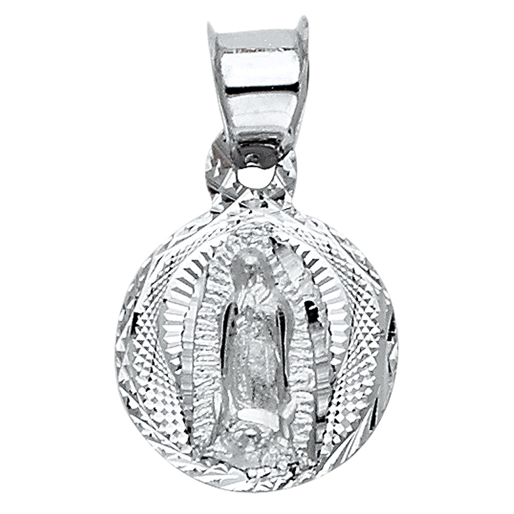 14K White Gold Our Lady Of Guadalupe Pendant