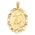 14K Yellow Gold Baptism Pendant
