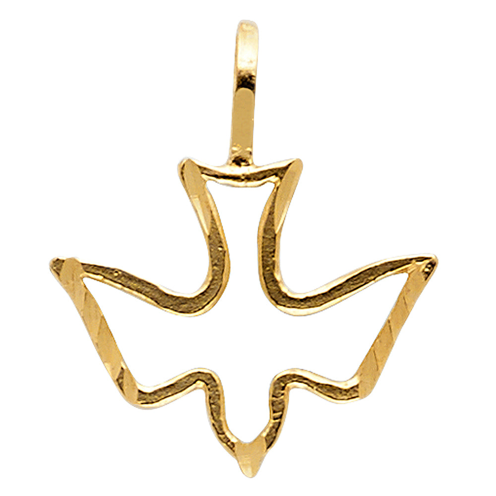 14K Yellow Gold Espiritu Santo Dove Pendant