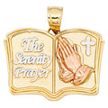 14K Yellow White Rose Gold Religious Pendant