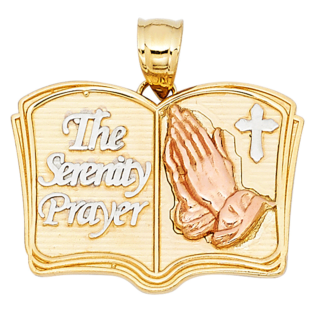 14K Yellow White Rose Gold Religious Pendant