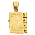 14K Yellow Gold Bible Book In English