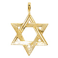 14K Yellow Gold Star Of David Pendant