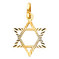 14K Yellow Gold Star Of David Pendant