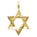 14K Yellow Gold Star Of David Pendant