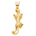 14K Yellow Gold CZ Puma Pendant