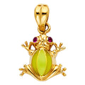 14K Yellow Gold Glow In Dark Flog Pendant