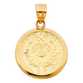 14K Yellow Gold Calendario Azteca Pendant