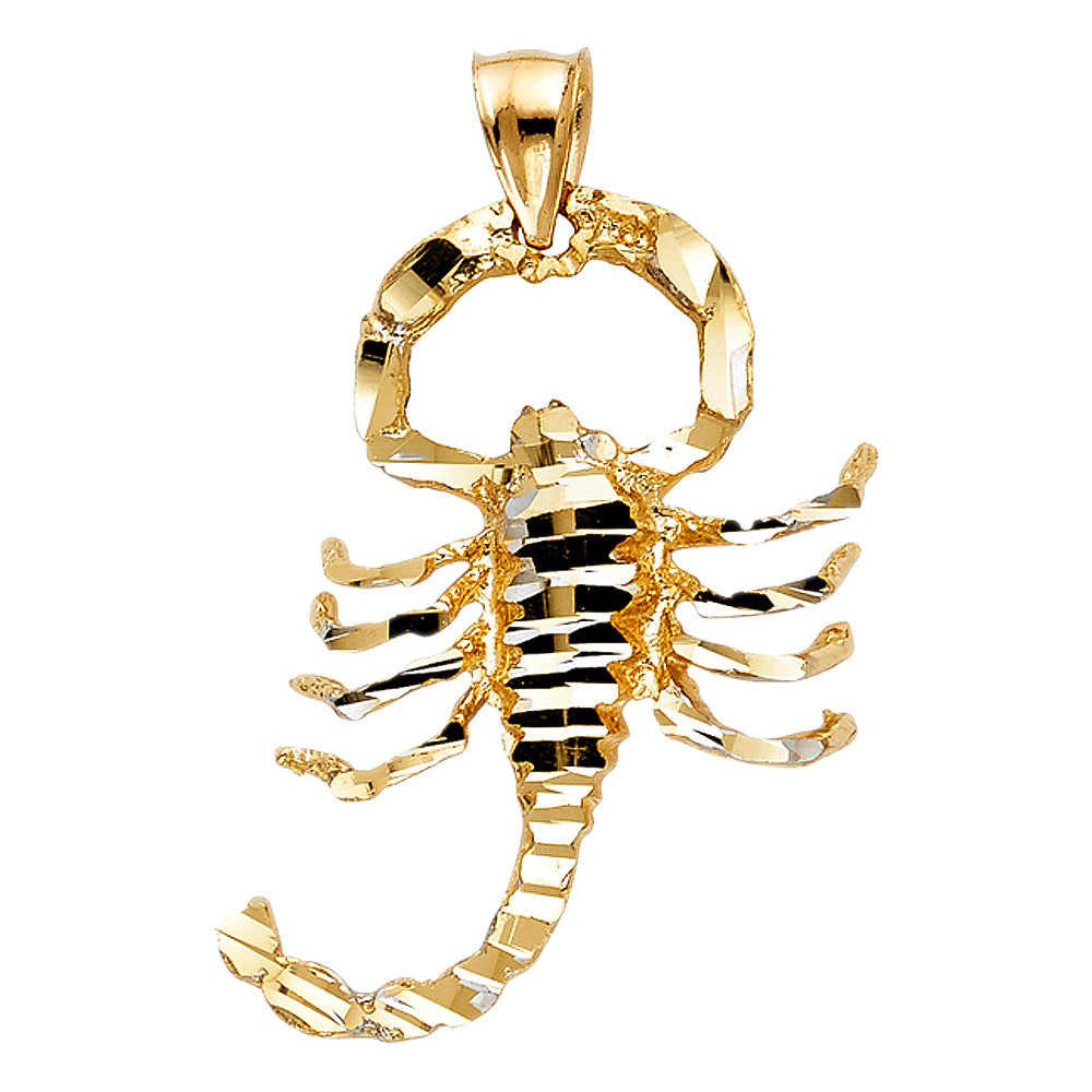14K Yellow Gold Scorpion Pendant