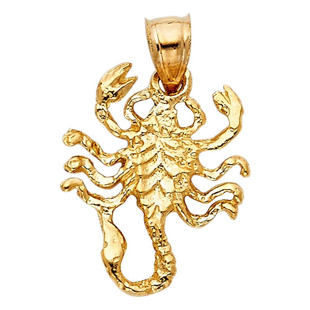 14K Yellow Gold Scorpion Pendant