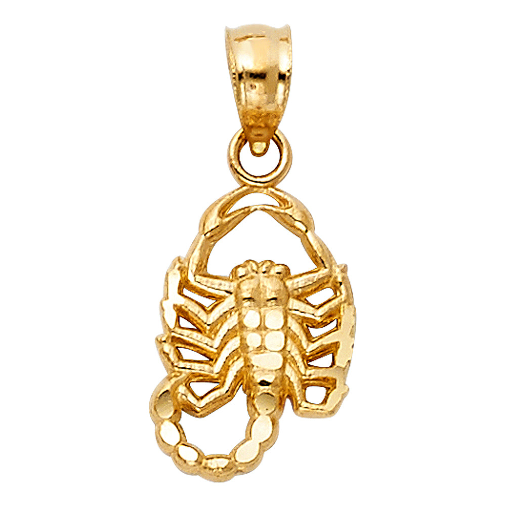 14K Yellow Gold Scorpion Pendant