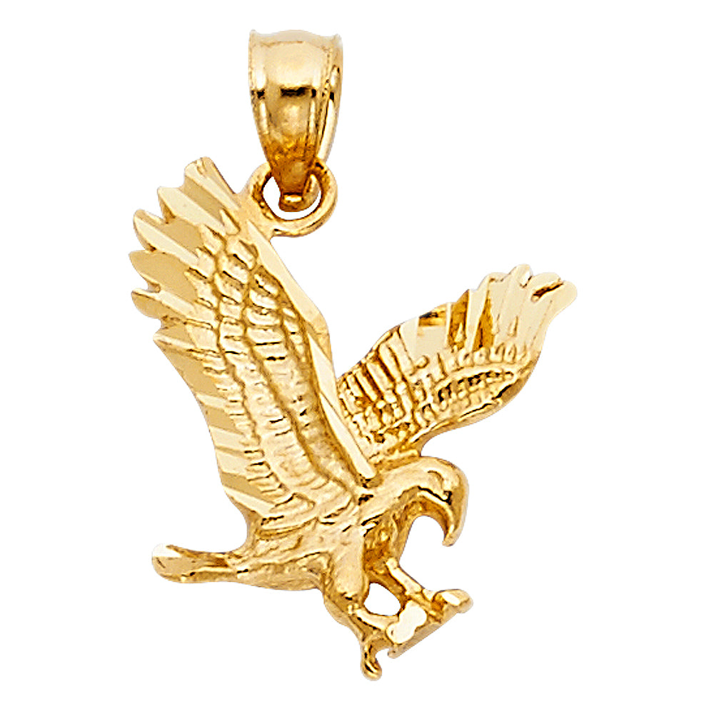 14K Yellow Gold Eagle Pendant