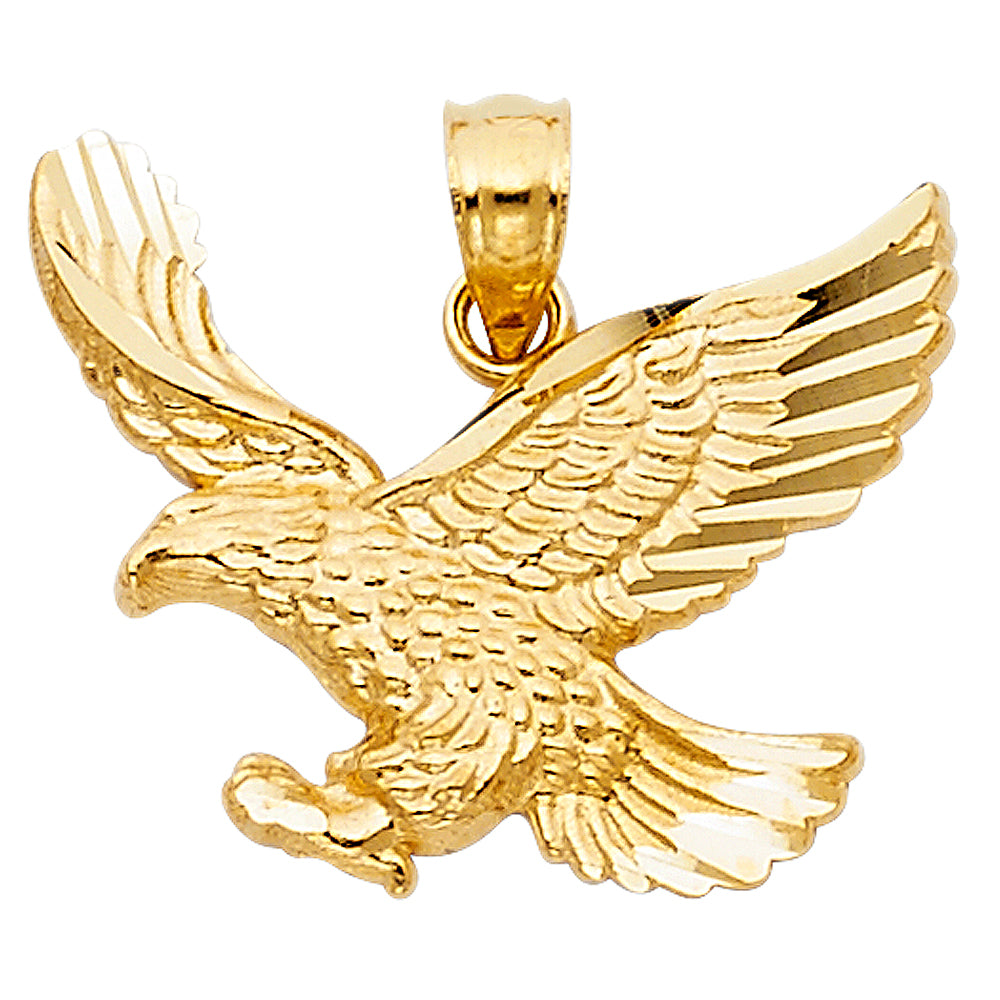 14K Yellow Gold Eagle Pendant
