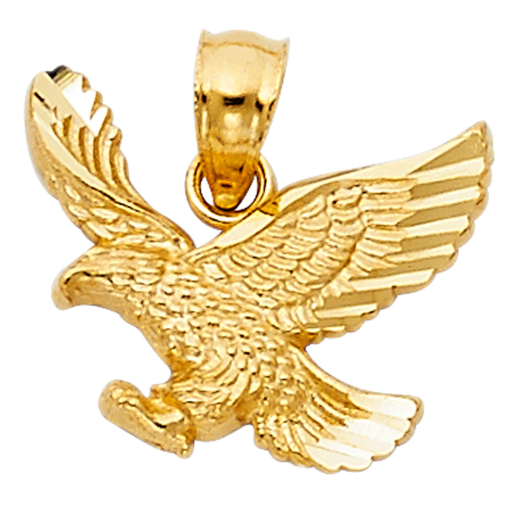14K Yellow Gold Eagle Pendant