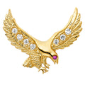 14K Yellow Gold CZ Eagle Pendant