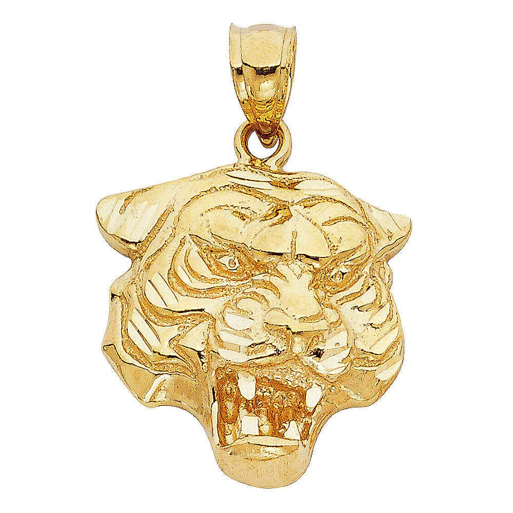 14K Yellow Gold Tiger Pendant