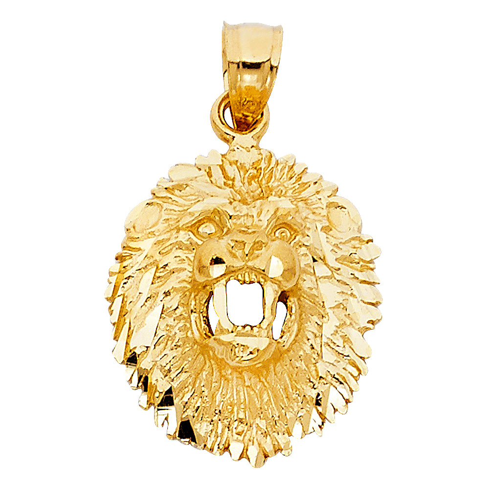 14K Yellow Gold Lion Pendant