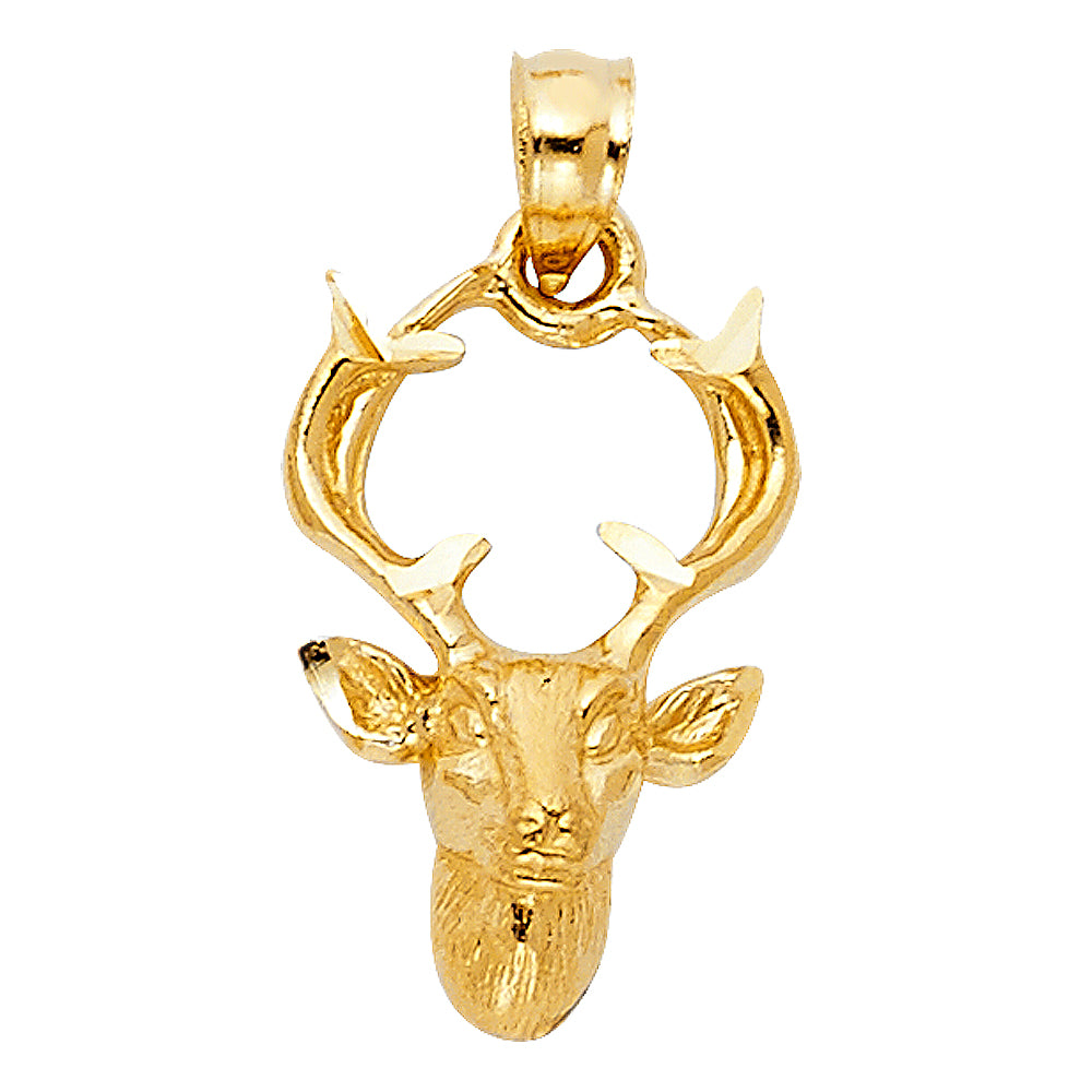 14K Yellow Gold Buck Pendant