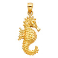 14K Yellow Gold Sea Horse Pendant
