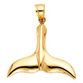 14K Yellow Gold Tail Of Dolphin Pendant