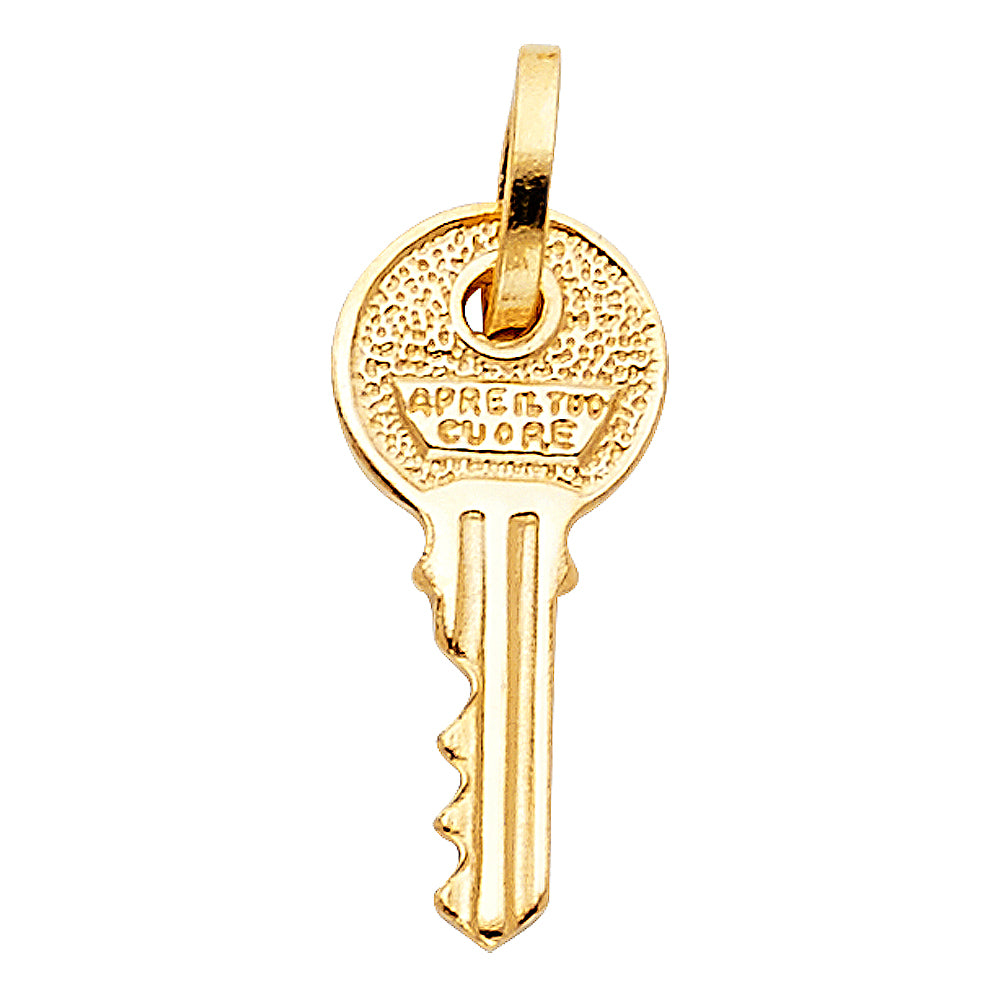 14K Yellow Gold Key Pendant