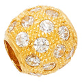 14K Yellow Gold CZ Sphere Pendant