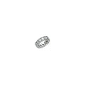 14K White Gold CZ Tiny Circle Pendant