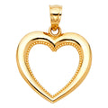 14K Yellow Gold Heart Pendant