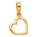 14K Yellow Gold Heart Pendant