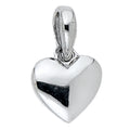 14K White Gold Heart Pendant