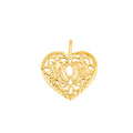 14K Yellow Gold Mom Heart Pendant