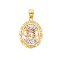 14K Yellow White Rose Gold 15 Years Pendant