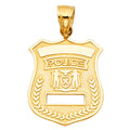 14K Yellow Gold Police Pendant