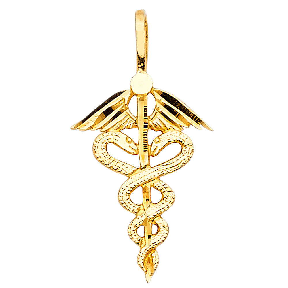 14K Yellow Gold Symbol Of Medical Service Pendant