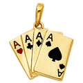 14K Two Tone Gold A Pocker Pendant