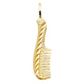 14K Yellow Gold Comb Pendant
