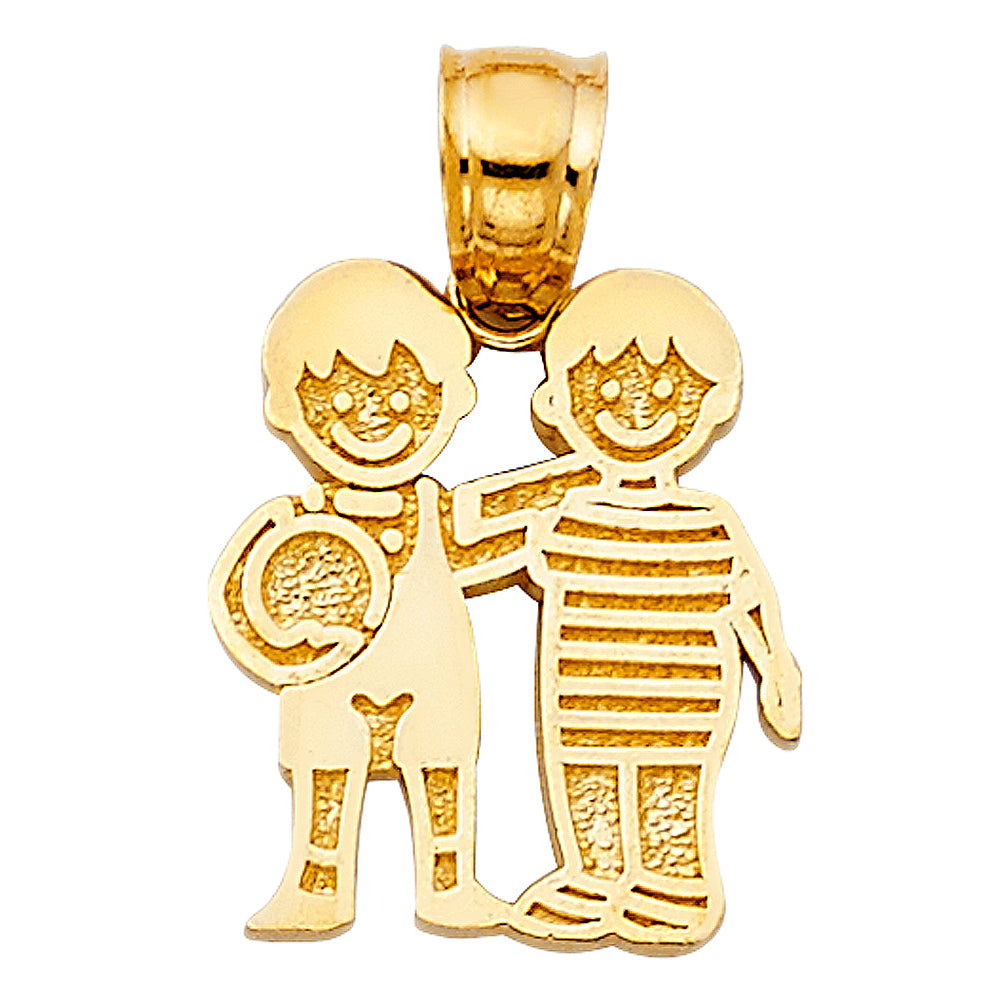 14K Yellow Gold Boys W/ Ball Pendant