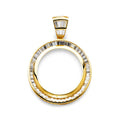 14K Yellow Gold Baguette CZ Frame (50 Pesos)