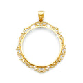14K Yellow Gold Flower Frame (50 Pesos)