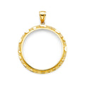 14K Yellow Gold Nugget Frame (50 Pesos)