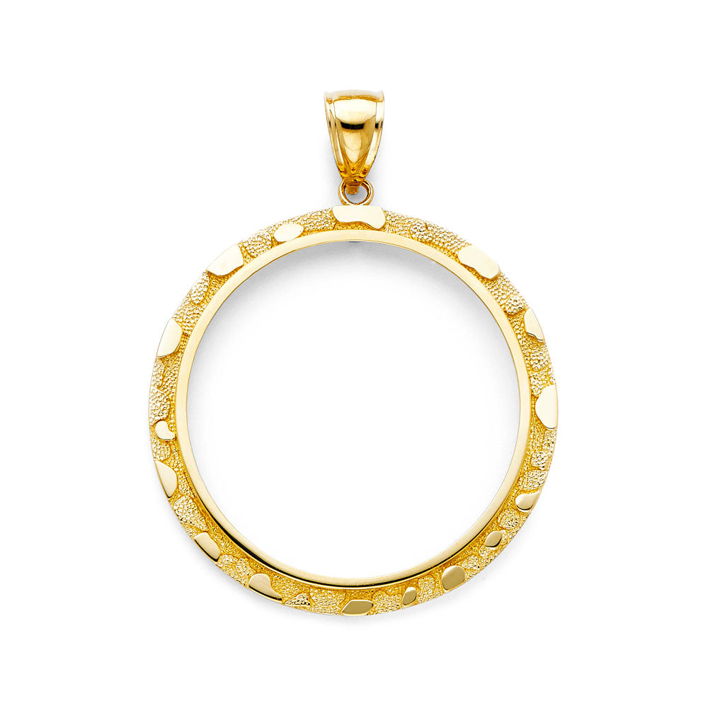 14K Yellow Gold Nugget Frame (50 Pesos)