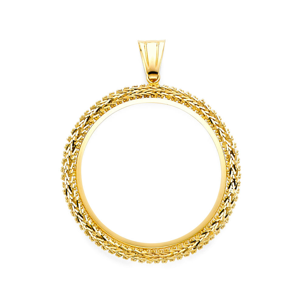 14K Yellow Gold Bola Frame (50 Pesos)