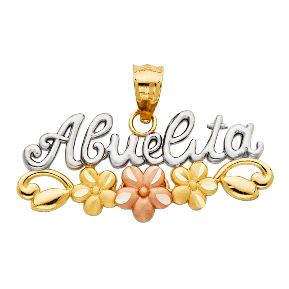 14K Yellow White Rose Gold Abuelita Pendant