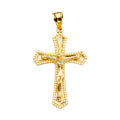 14K Yellow Gold Crucifix Cross Pendant
