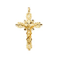 14K Yellow Gold Crucifix Cross Pendant