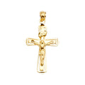 14K Yellow Gold Crucifix Cross Pendant